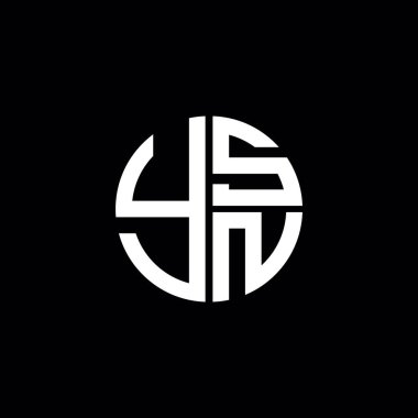 YSN logosu YSN simgesi YSN vektörü YSN monogram YSN harfi YSN minimalist YSN Circle YSN düz modern düz soyut logo tasarımı