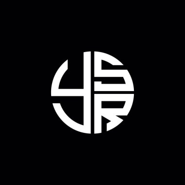 YSR logosu YSR ikonu YSR vektörü YSR monogram YSR harfi YSR minimalist YSR Çemberi düz modern düz soyut logo tasarımı