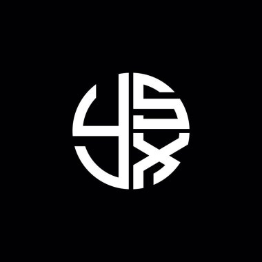 YSX logosu YSX simgesi YSX vektörü YSX monogram YSX harfi YSX minimalist YSX Çember YSX düz modern düz soyut logo tasarımı