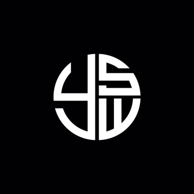 YSW logosu YSW simgesi YSW vektörü YSW monogram YSW harfi YSW minimalist YSW Circle YSW düz modern düz soyut logo tasarımı