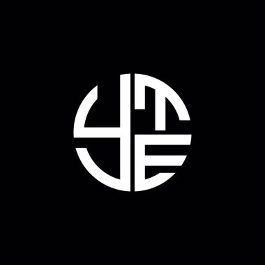 YTE logosu YTE simgesi YTE vektörü monogram YTE harfi minimalist YTE Çemberi düz düz modern düz soyut logo tasarımı