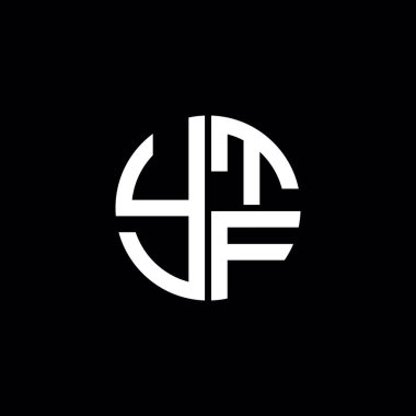 YTF logosu YTF vektörü YTF monogram YTF harfi YTF minimalist YTF Circle YTF düz modern düz soyut logo tasarımı