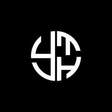 YTH logosu YTH vektörü YTH monogram YTH harfi YTH harfi minimalist YTH YTH Düz Daire Eşsiz modern düz soyut logo tasarımı