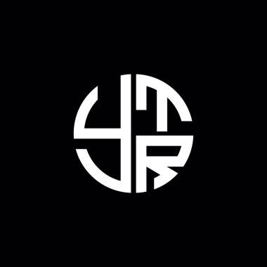 YTR logo YTR simgesi YTR vektör YTR monogram YTR harfi YTR minimalist YTR Çember YTR düz modern düz soyut logo tasarımı