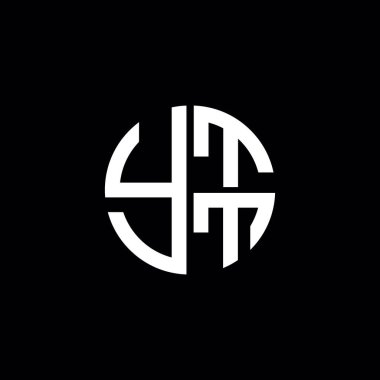 YTT logosu YTT simgesi YTT vektörü YTT harfi YTT minimalist YTT Çemberi düz modern düz soyut logo tasarımı