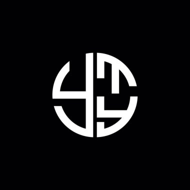 YTY logosu YTY vektör YTY monogram YTY harf YTY minimalist YTY Circle YTY düz düz düz modern düz soyut logo tasarımı