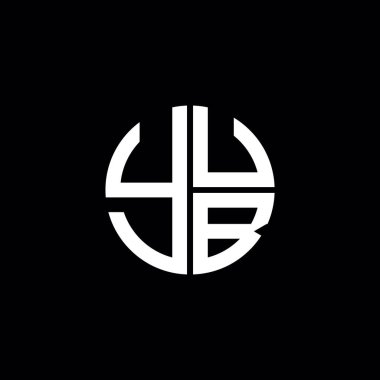 YUB logosu YUB vektörü YUB monogram YUB harfi YUB minimalist YUB Çember YUB düz modern düz soyut logo tasarımı