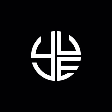 YUE logosu YUE vektörü YUE monogram YUE harfi YUE minimalist YUE Circle YUE düz, modern, soyut logo tasarımı