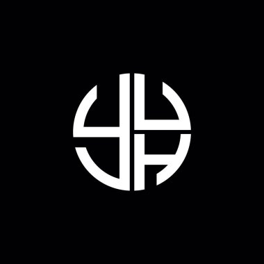 Evet logo Yuh ikon Yuh vektör Yuh monogram Yuh harf Yuh minimalist Yuh Daire Yuh yassı yassı modern düz soyut logo tasarımı