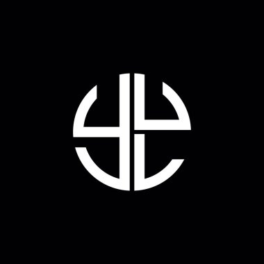 YUL logosu YUL simgesi YUL monogram YUL harfi YUL minimalist YUL Çember YUL düz, modern, soyut logo tasarımı