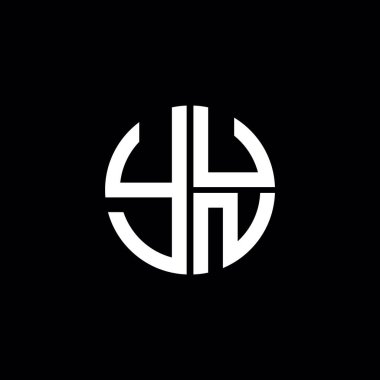 YUN logosu YUN ikonu YUN vektörü YUN monogram YUN harfi YUN minimalist YUN Çemberi düz modern düz soyut logo tasarımı