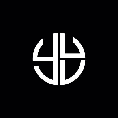 YUV logosu YUV simgesi YUV vektörü YUV monogram YUV harfi YUV minimalist YUV Circle YUV düz, modern, soyut logo tasarımı