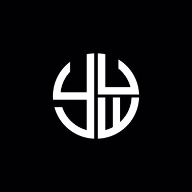 YUW logosu YUW simgesi YUW vektörü YUW harfi YUW minimalist YUW Circle YUW düz, modern, soyut logo tasarımı