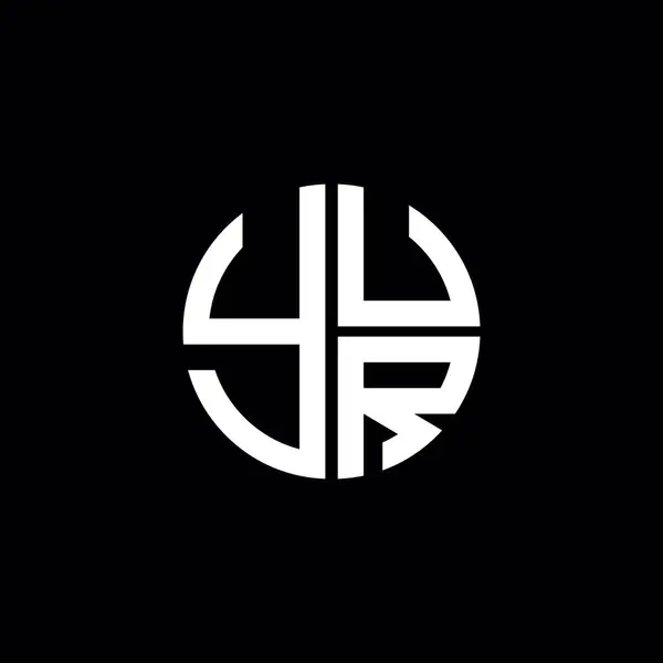 YUR logosu YUR ikonu YUR vektörü YUR monogram YUR harfi YUR minimalist YUR Çemberi düz modern düz soyut logo tasarımı