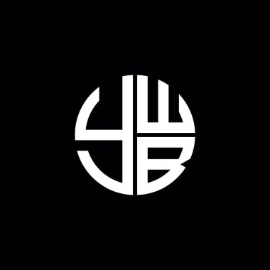 YWB logosu YWB ikonu YWB vektörü YWB monogram YWB harfi YWB minimalist YWB Circle YWB düz modern düz soyut logo tasarımı