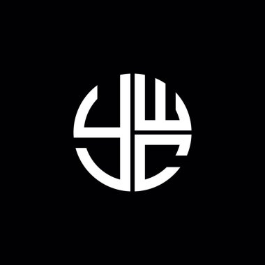 YWC logosu YWC vektörü YWC monogram YWC harfi YWC minimalist YWC Circle YWC düz modern düz soyut logo tasarımı