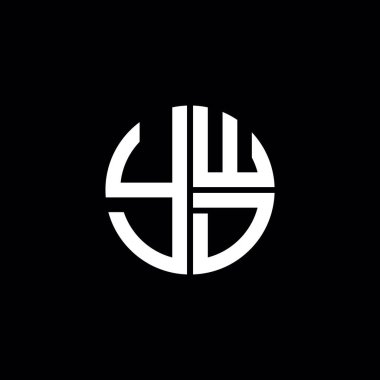 YWD logosu YWD vektörü YWD monogram YWD harfi YWD minimalist YWD Çember YWD düz modern düz soyut logo tasarımı