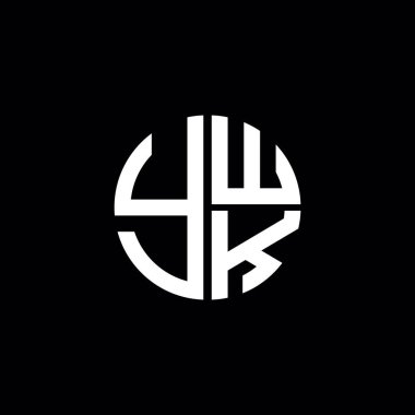 YWK logosu YWK vektörü YWK monogram YWK harfi YWK minimalist YWK Circle YWK düz, modern, soyut logo tasarımı