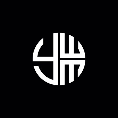 YWM logosu YWM ikonu YWM vektörü YWM monogram YWM harfi YWM minimalist YWM Circle YWM düz modern düz soyut logo tasarımı