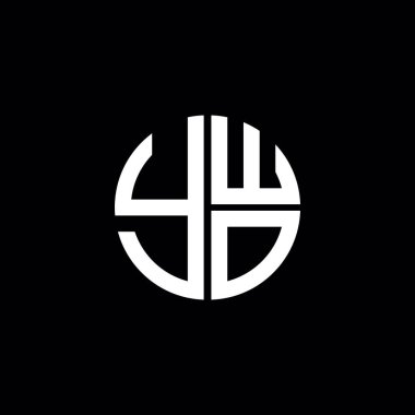 YWO logosu YWO simgesi YWO vektörü YWO monogram YWO harfi YWO minimalist YWO Circle YWO düz, modern, soyut logo tasarımı