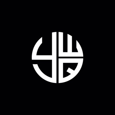 YWQ logosu YWQ simgesi YWQ vektörü YWQ harfi YWQ minimalist YWQ Circle YWQ düz, modern, soyut logo tasarımı