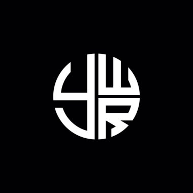 YWR logosu YWR ikonu YWR vektörü YWR monogram YWR harfi YWR minimalist YWR Circle YWR düz, modern, soyut logo tasarımı