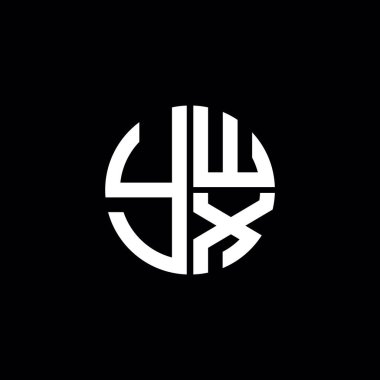 YWX logosu YWX ikonu YWX vektörü YWX monogram YWX harfi YWX minimalist YWX Circle YWX düz, modern, soyut logo tasarımı