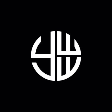 YWW logosu YWW ikonu YWW vektörü YWW monogram YWW harfi YWW minimalist YWW Circle YWW yassı modern düz soyut logo tasarımı