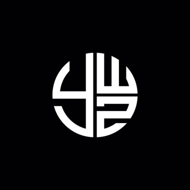 YWZ logosu YWZ simgesi YWZ vektörü YWZ harfinin baş harfi YWZ minimalist YWZ Circle YWZ düz, modern, soyut logo tasarımı