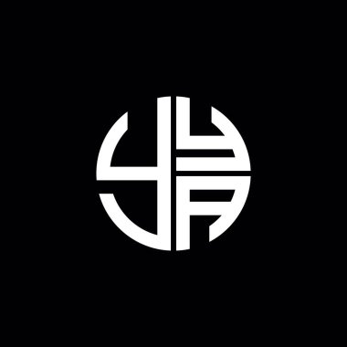 YYA logosu YYA simgesi YYA vektörü YYYA harfi minimalist YYA dairesi düz, modern, soyut logo tasarımı