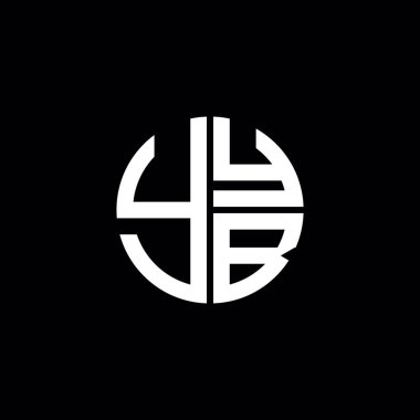 YYB logosu YYB vektörü YYYB baş harfi YYYB minimalist YYYB Çemberi düz modern düz soyut logo tasarımı