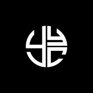 YYC logosu YYC simgesi YYYC vektörü monogram YYYC harfi minimalist YYYC Çemberi düz modern düz soyut logo tasarımı