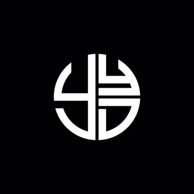YYD logosu YYD vektörü YYD monogram YYYD harfi minimalist YYD Çember YD düz modern düz soyut logo tasarımı