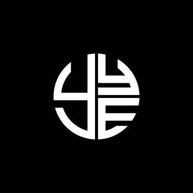 YYE logosu YYE simgesi YYYE vektörü YYYE harfli minimalist YE harfi YE dairesi düz modern düz soyut logo tasarımı