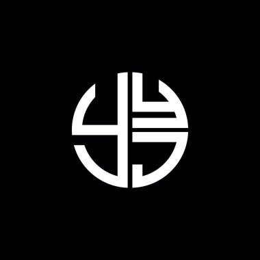 YYJ logosu YYJ simgesi YYYJ vektörü YYYJ harfi YYYJ minimalist YYYJ Circle YYYJ düz, modern, soyut logo tasarımı