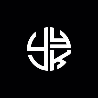 YYK logosu YYK vektörü YYYK monogram YYYK harfi minimalist YYK Circle YK düz, modern, soyut logo tasarımı
