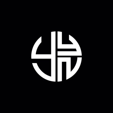 YYN logosu YYN simgesi YYYN vektörü YYYYN harfinin baş harfi YYYN minimalist YYYN Çemberi düz modern düz soyut logo tasarımı