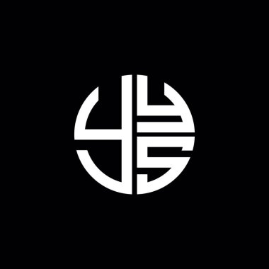 YYS logosu YYS simgesi YYS vektörü monogram YYS harfi YYS minimalist YYS Circle YYS düz modern düz soyut logo tasarımı