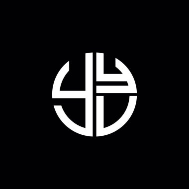 YYV logosu YYV simgesi YYYV vektörü YYYV harfi YYYV minimalist YYYV dairesi düz modern düz soyut logo tasarımı