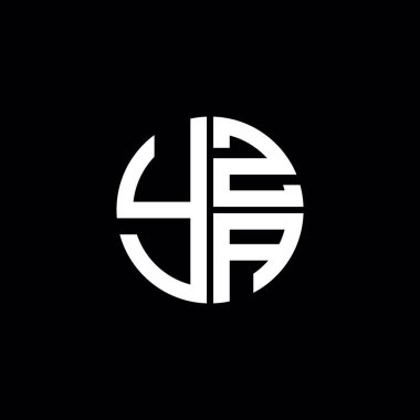 YZA logosu YZA simgesi YZA başlığı YZA harfi minimalist daire düz modern soyut logo tasarımı