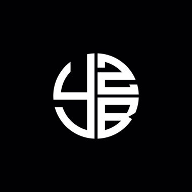 YZB logosu YZB simgesi YZB monogramı YZB harfi minimalist daire düz modern soyut logo tasarımı