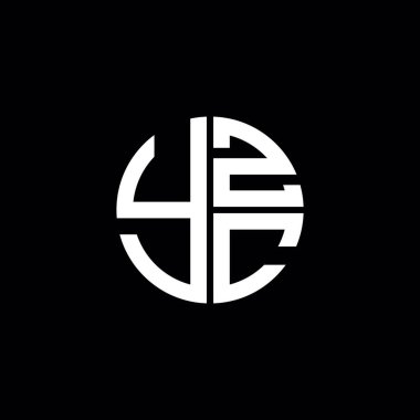 YZC logosu YZC simgesi YZC başlığı YZC harfi minimalist daire düz modern soyut logo tasarımı