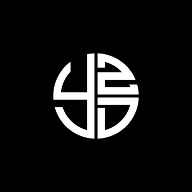 YZD logosu YZD simgesi YZD monogramı YZD harfi minimalist daire düz modern soyut logo tasarımı