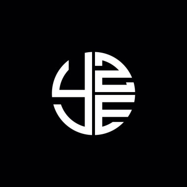 YZE logosu YZE simgesi YZE monogram YZE harf minimalist daire düz modern soyut logo tasarımı
