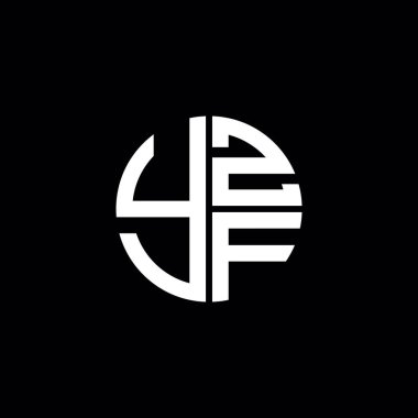 YZF logosu YZF monogramı YZF harfi minimalist daire düz modern logo tasarımı