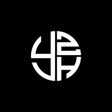 YZH logosu YZH simgesi YZH monogramı YZH harfi minimalist daire düz modern soyut logo tasarımı