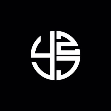 YZJ logosu YZJ simgesi YZJ başlığı YZJ harfi minimalist daire düz modern soyut logo tasarımı