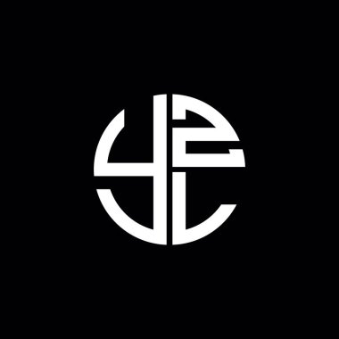 YZL logosu YZL simgesi YZL monogramı YZL harfi minimalist daire düz modern soyut logo tasarımı