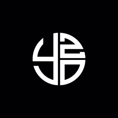 YZO logosu YZO simgesi YZO monogramı YZO harfi minimalist daire düz modern soyut logo tasarımı