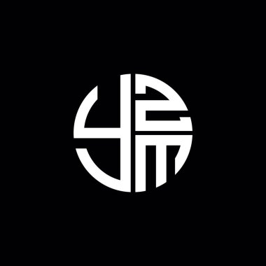 YZM logosu YZM simgesi YZM monogramı YZM harfi minimalist daire düz modern soyut logo tasarımı